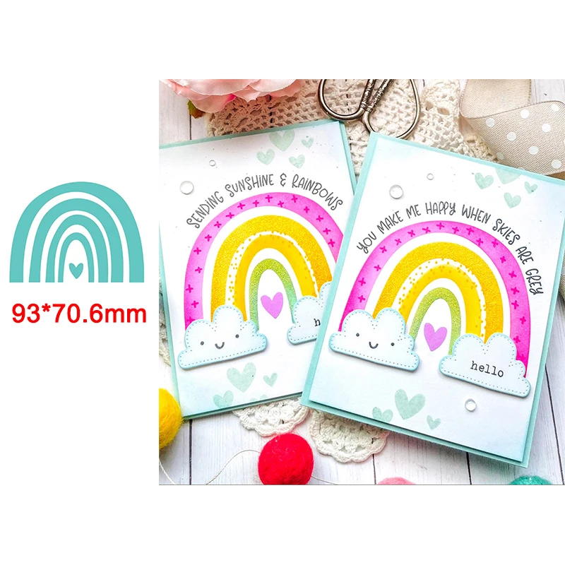 Симпатичные Радужные облака слова Комбинируемые прозрачные штампы разборные