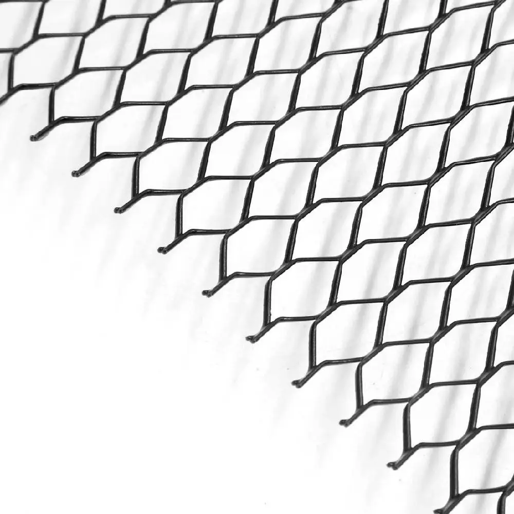 Автомобильная Серебристая/черная сетка для переднего бампера из алюминиевого