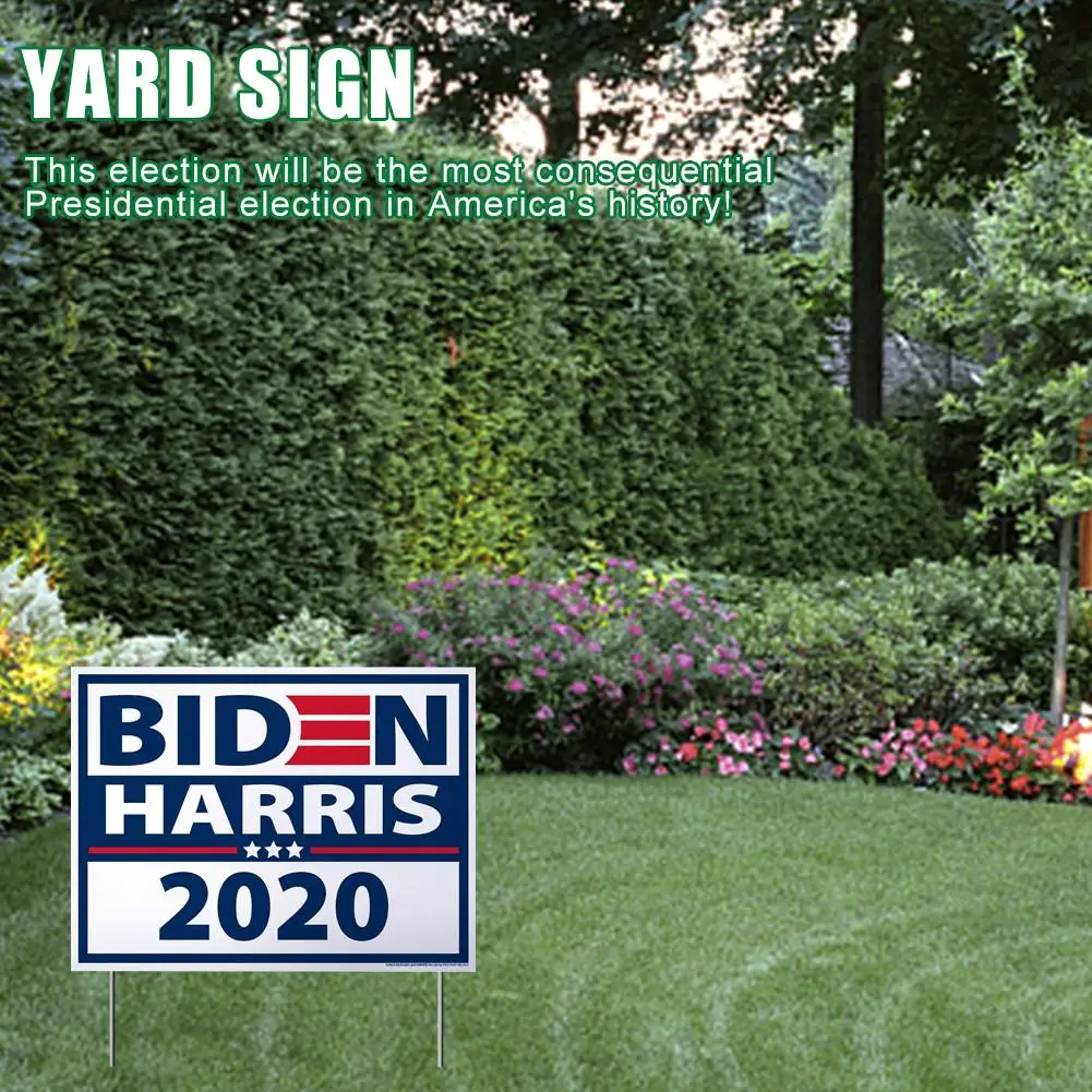 30*40 см Biden Harris 2020 Yard Sign для нас. Президент выбор двора баннер украшения|Флагшток из