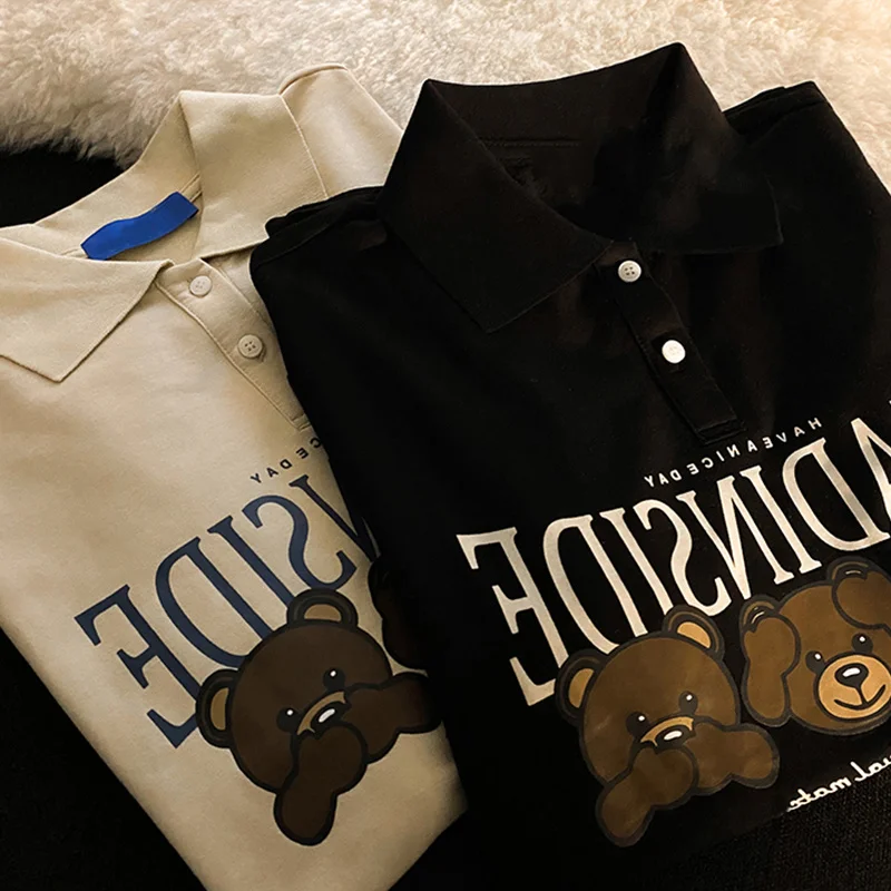 

Женская свободная куртка с рисунком мишки