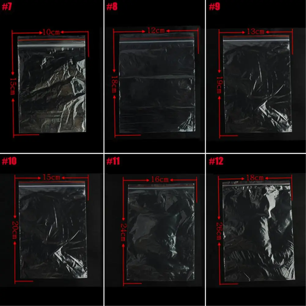 

100Pcs/Lot Clear Stand Up Pouch Plastic Zip Lock Bag Zipper Transparent Nuts Fruit Snack Food Storage Bags Packaging Poly Bag