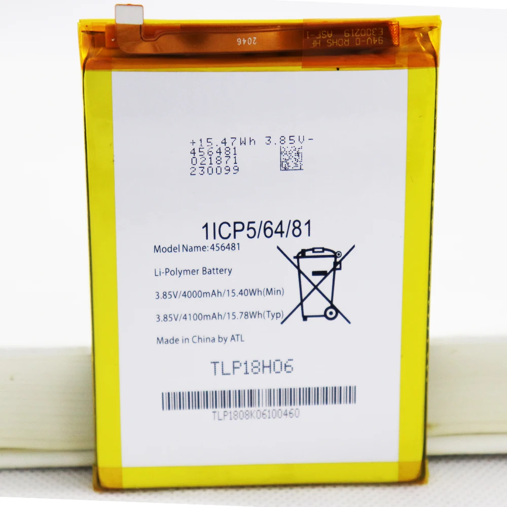 3 85 В 4100 мАч 456481 TLP18H06 для Wiko View2 Go M2354 аккумулятор + Инструменты | Мобильные телефоны