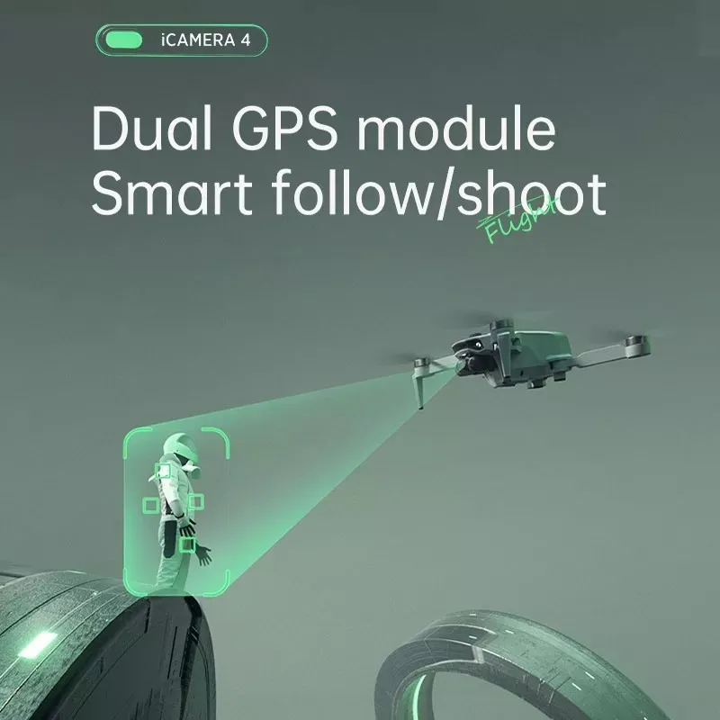 Мини-Дрон HR iFour I4 PRO GPS 4k с 3-осевым шарнирным подвесом FPV HD камера бесщеточный