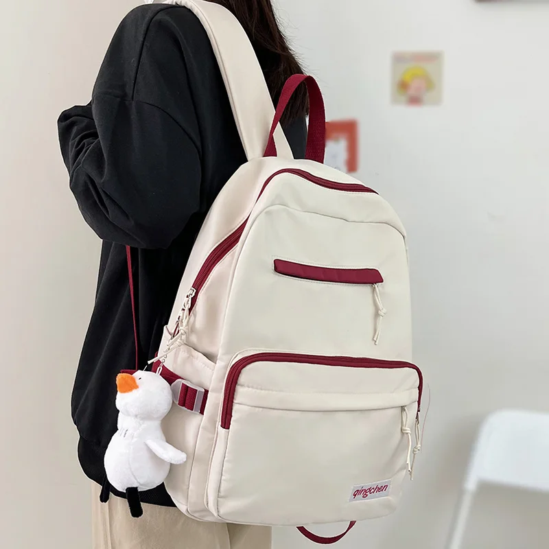 

Trendy Cool Lady Nylon Bags Women Kawaii Student Backpack Travel Fashion New Female Laptop College Backpack Girl Cute School Bag