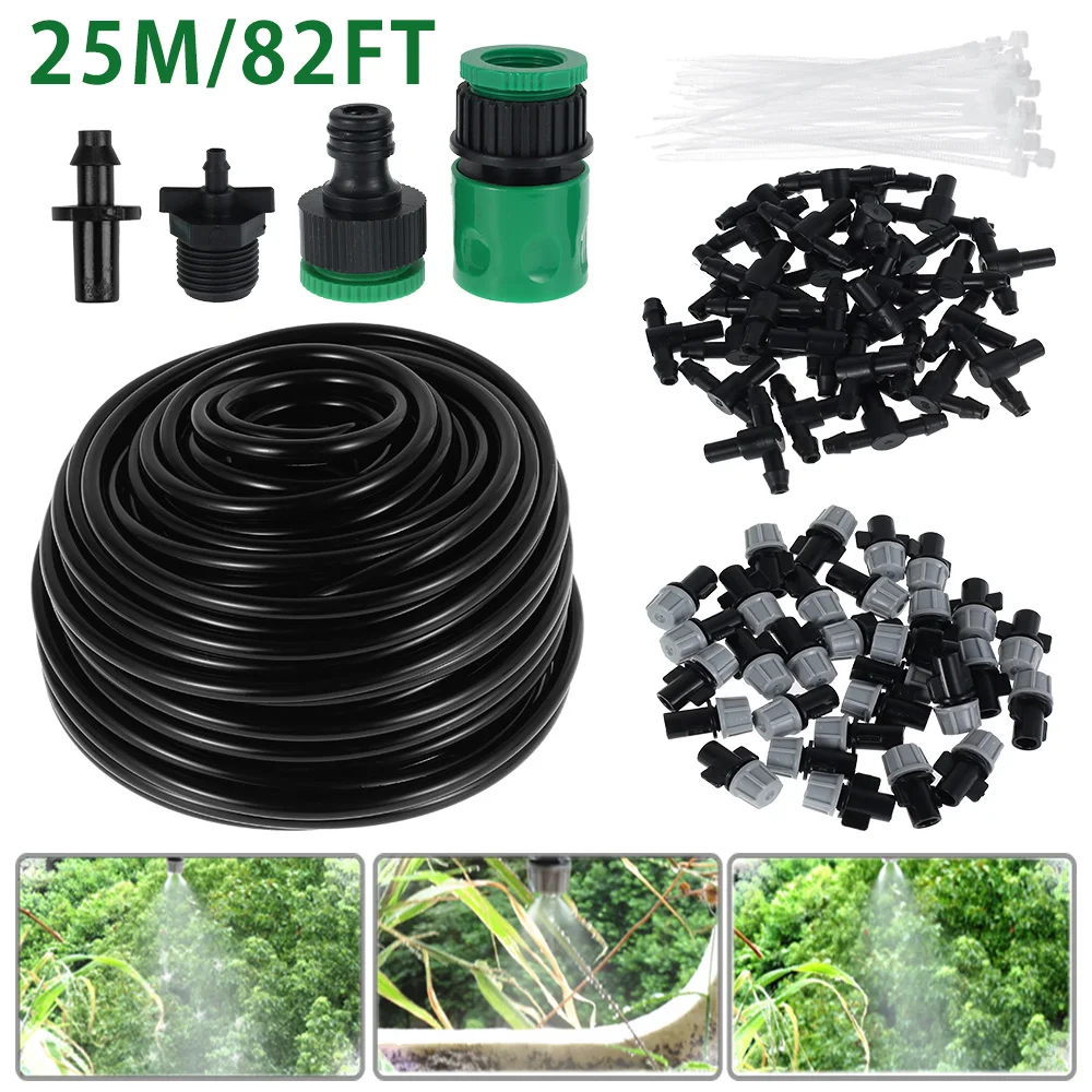 

Misting Cooling System Watering Sprinkler Nozzle Drip Irrigation Kits Outdoor Garden Patio