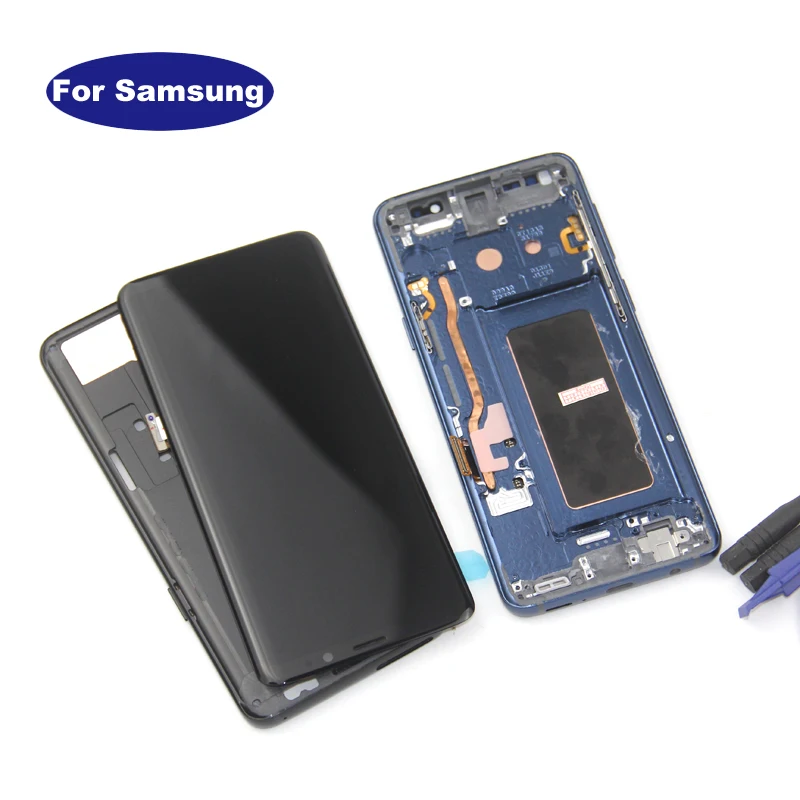 Замена AMOLED для SAMSUNG Galaxy S9 + сенсорный ЖК экран дигитайзер с рамкой G960 G965