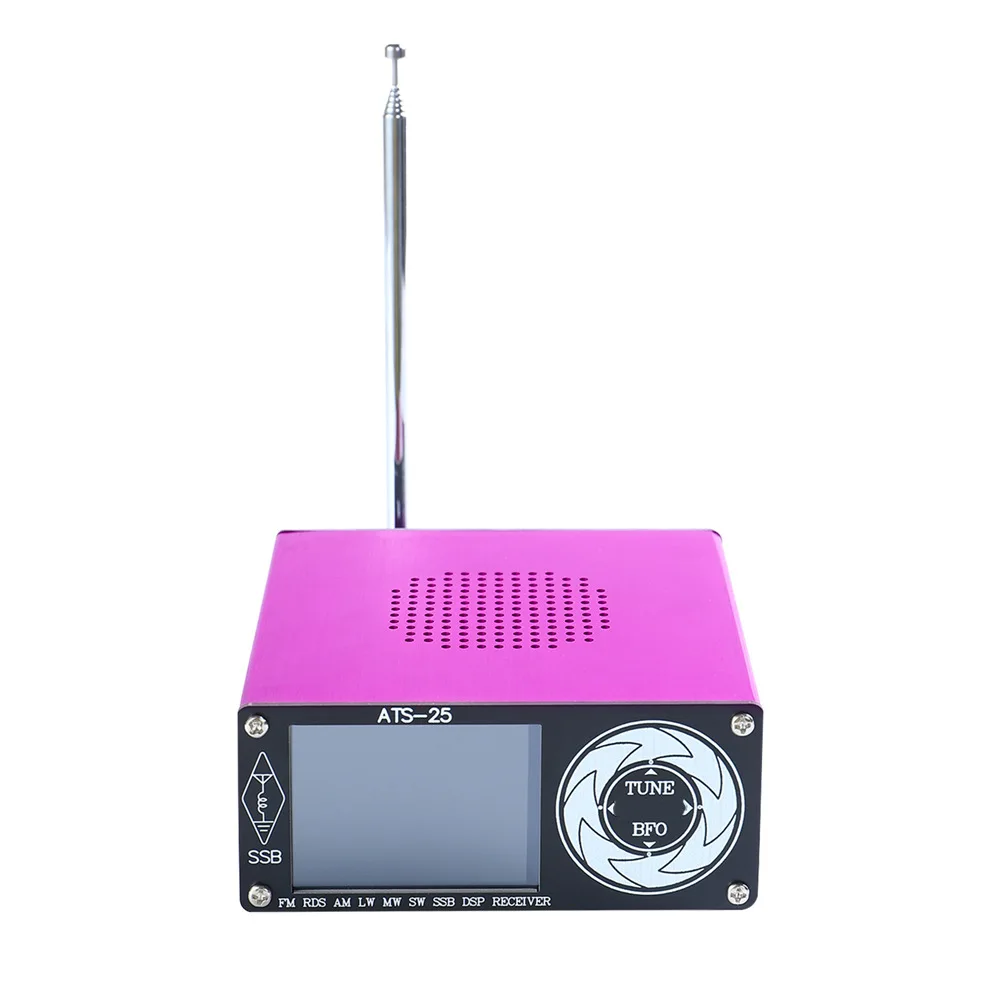 Radio de bureau ATS-25 Si4732 en alliage d'aluminium, récepteur toute bande FW LW (MW SW) SSB, écran tactile 2.4 pouces, sortie Audio stéréo 3.5mm