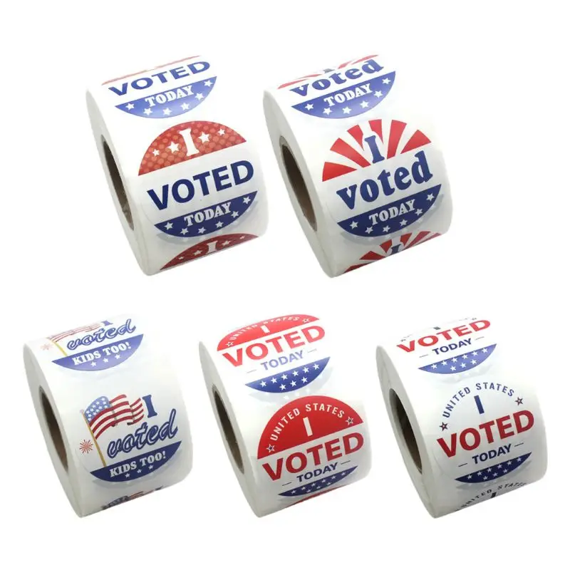 

500 Pieces 2020 Stickers Patriotic Election Stickers Waterproof 2020 Decals for Election Day Parade Celebrations H9EF