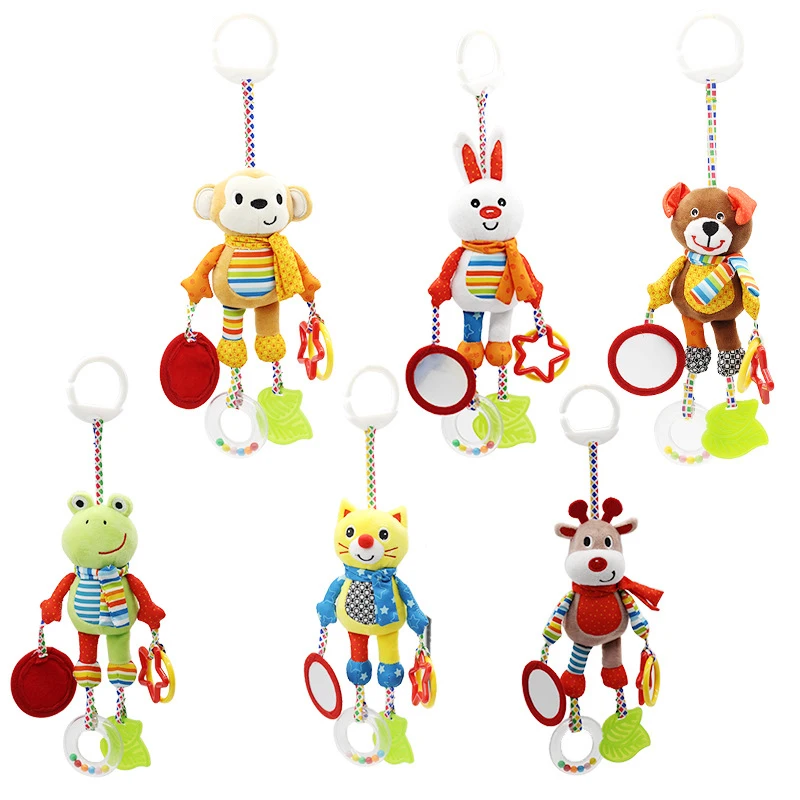 

Baby Rattle Mobile Cartoon Infant gifts Baby toy 0 12 month stroller bed bell Early education toy Newborn rattle 1pc doll pendan