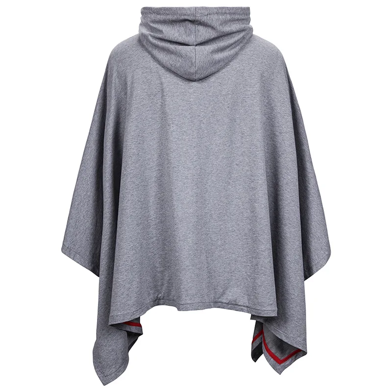 Повседневная накидка-пончо с капюшоном унисекс плащ уличная одежда в стиле