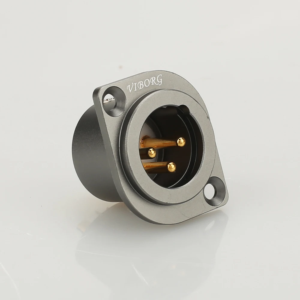 Выборг CM201G 3Pin XLR штекер розетка Панель Крепление Шасси из чистой меди с покрытыем