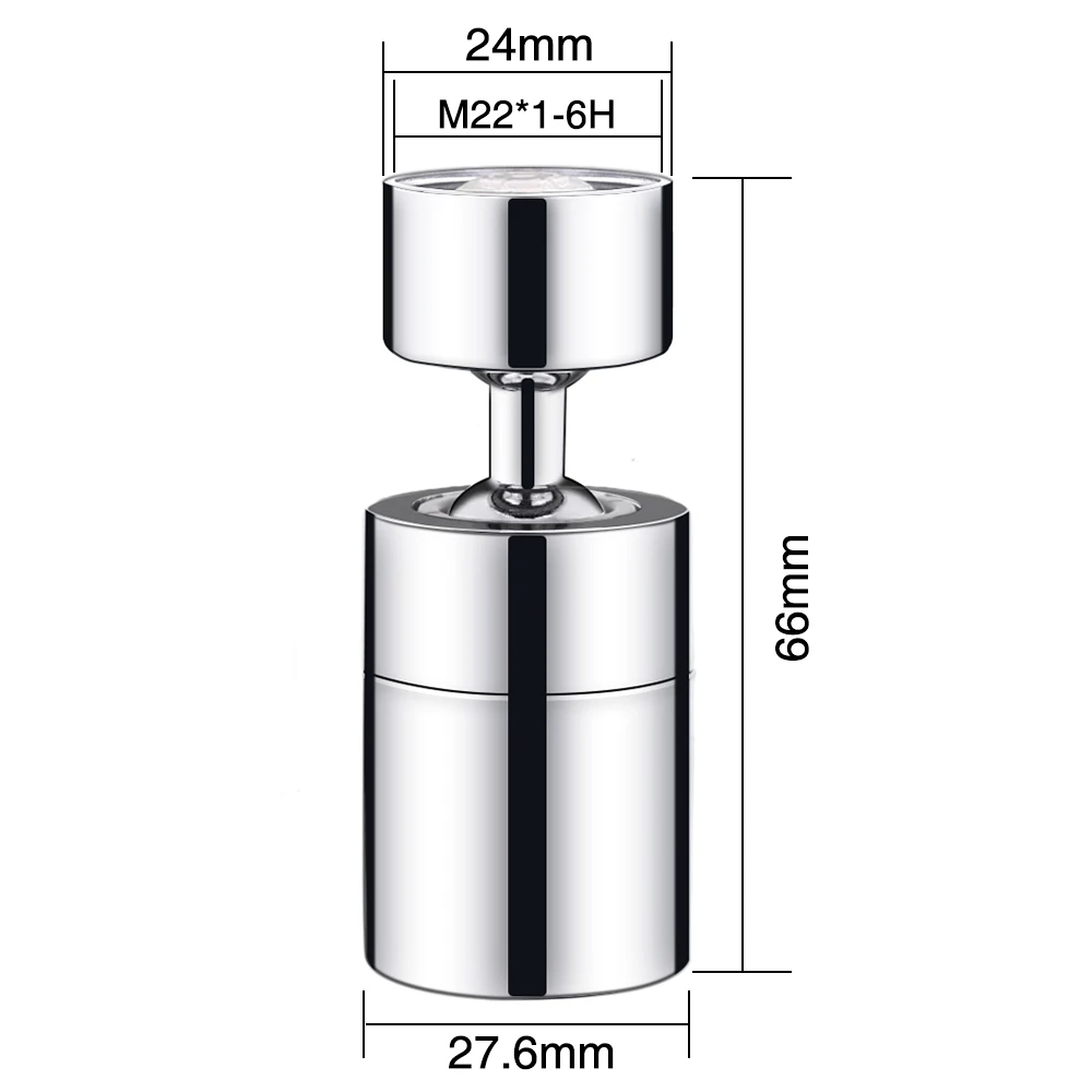 

Kitchen Faucet Bubbler 360-Degree Double Modes 2-flow Splash-proof