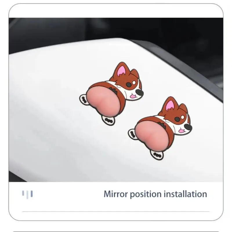 2Pcs 3d Silicone Door Anti-collision Tape Cute Butt Opening Anti- Rubbing Protection Stickers Cartoon Side | Дом и сад