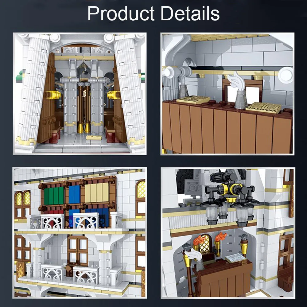 MOC de el callej&oacute;n Diagon Gringotts Banco Ukrainische Ironbelly Drachen de bloques de construcci&oacute;n de juguetes creativos de ni&ntilde;os regalos de los ni&ntilde;os-3