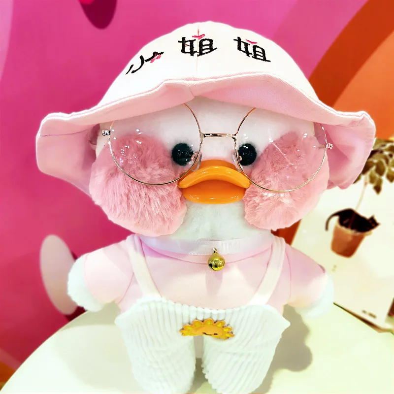 Boxi Kawaii плюшевая утка кукла игрушки Новые 30 см милые пушистые мягкие чучела кукла подарок на день рождения игрушки для детей девочек женщин - Цвет: Pink C