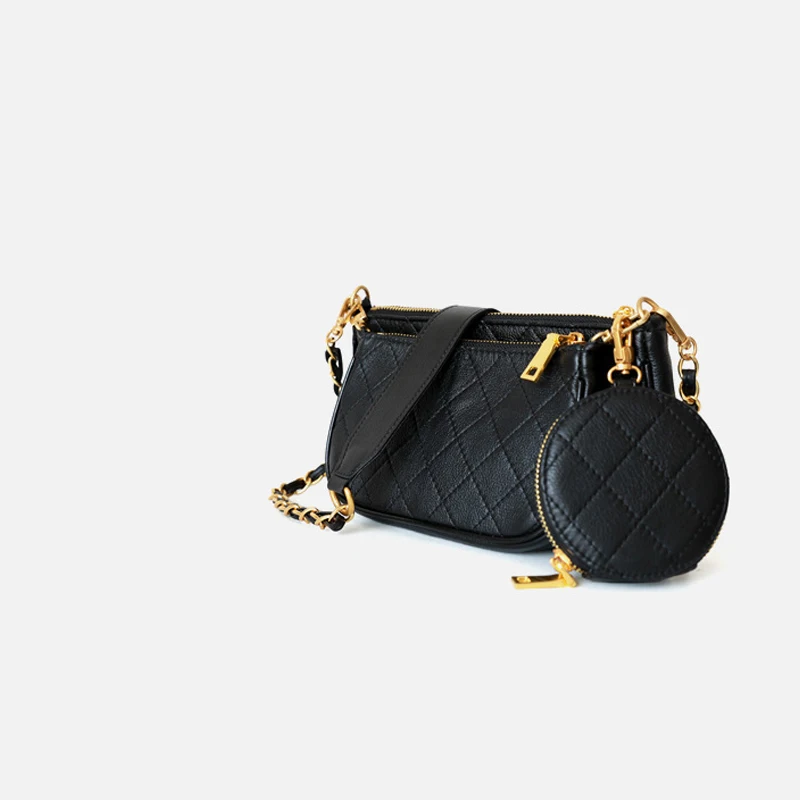 Сумки через плечо из натуральной кожи для женщин роскошные сумки с тремя