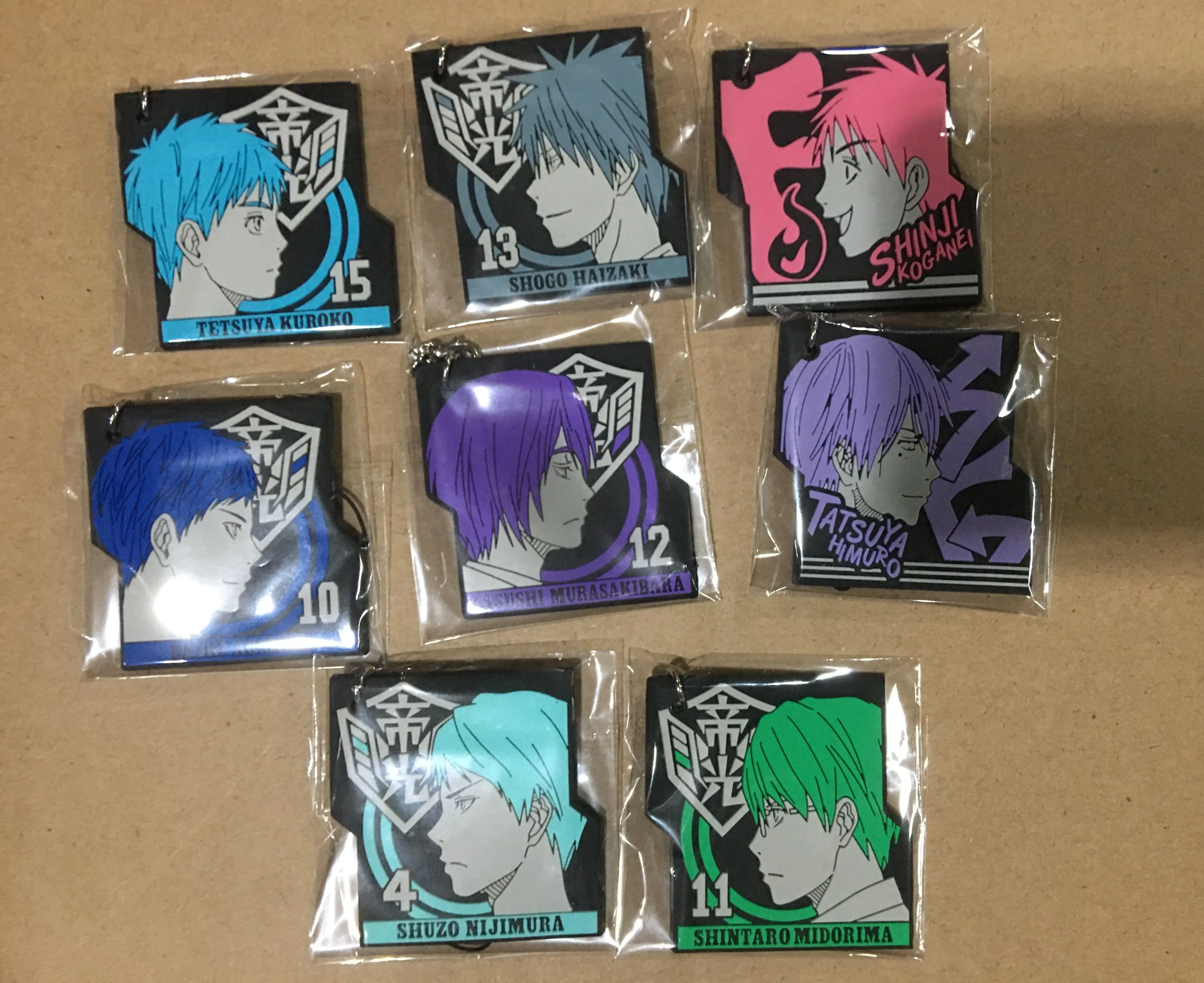 2018 8 шт./лот фигурка японского Аниме Kuroko без баскетбола силиконовая брелок