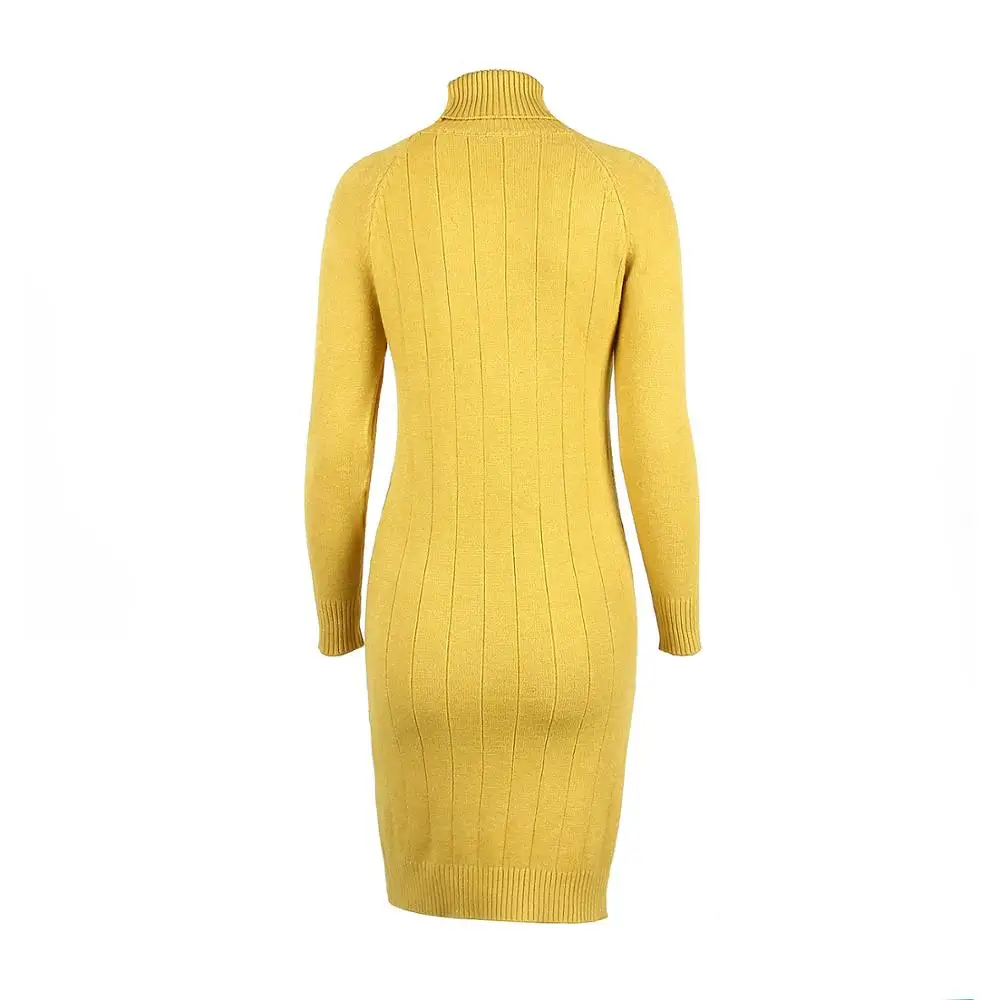 Kpop Зимний вязаный свитер 2019 новый пуловер с высоким воротником Модное Длинное