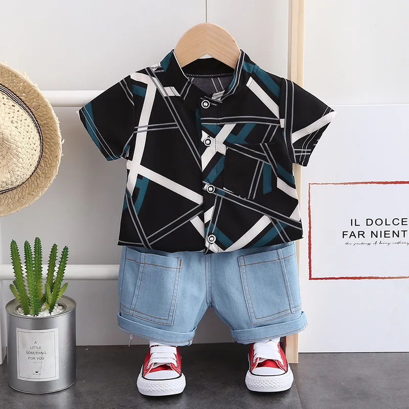 

Комплекты одежды для маленьких мальчиков Одежда для новорожденных мальчиков шорты топ с рукавом + шорты комплект из 2 предметов летняя одеж...