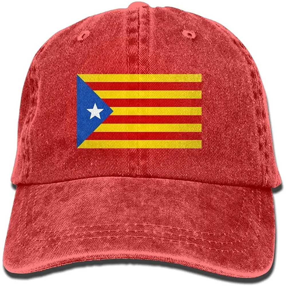

bowlife Adult Catalonia Flag Denim Jeanet Baseball Hat Adjustable Hip-Hop Cap