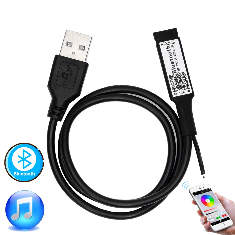 5 В USB RGB светодиодный контроллер Bluebooth power для телевизора с подсветкой 5050 2835 пульт