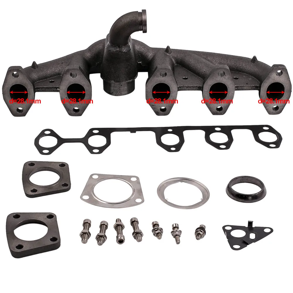 Черный выпускной коллектор MAXPEEDINGRODS для VW T5 TRANSPORTER 2 5 TDI AXD AXE BLJ 070253017A | Автомобили и