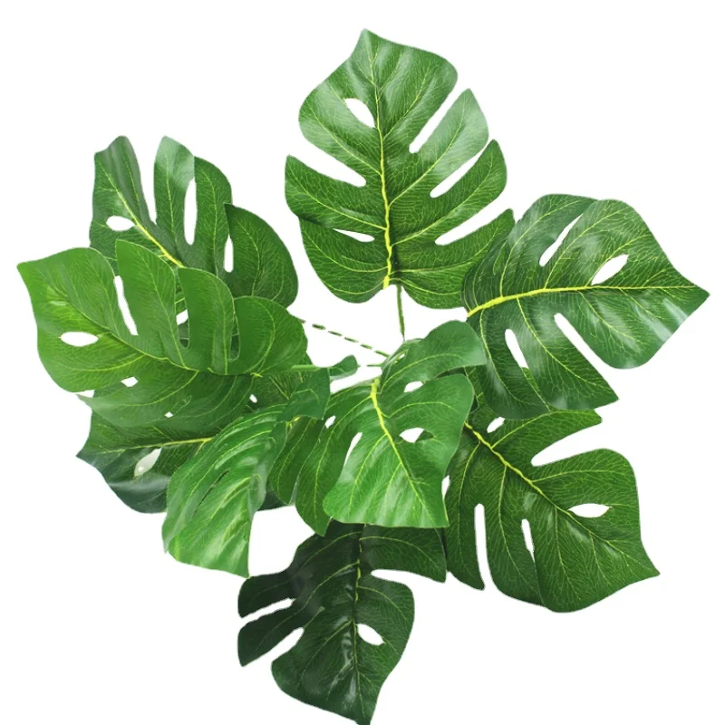 

9 Head Simulation Green Plants Home Decoration Potted Ornaments Wall Flower Arrangement Leaves Artificial Plants Garden Decor