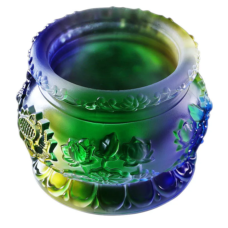 8 см тибетский буддийский многоцветный благоприятный полимер с узором лотоса