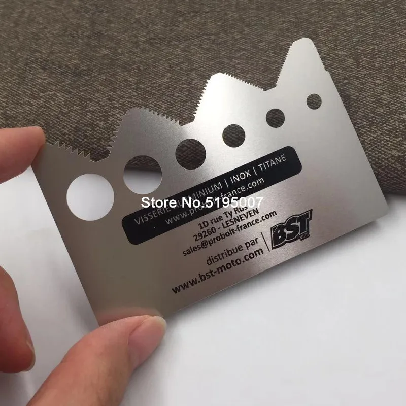 Stainless steel laser cut metal business card wholesale