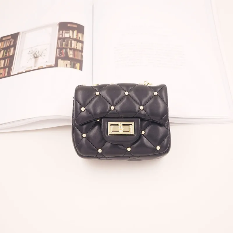 Модная сумка из искусственной кожи с заклепками для девочек маленькие