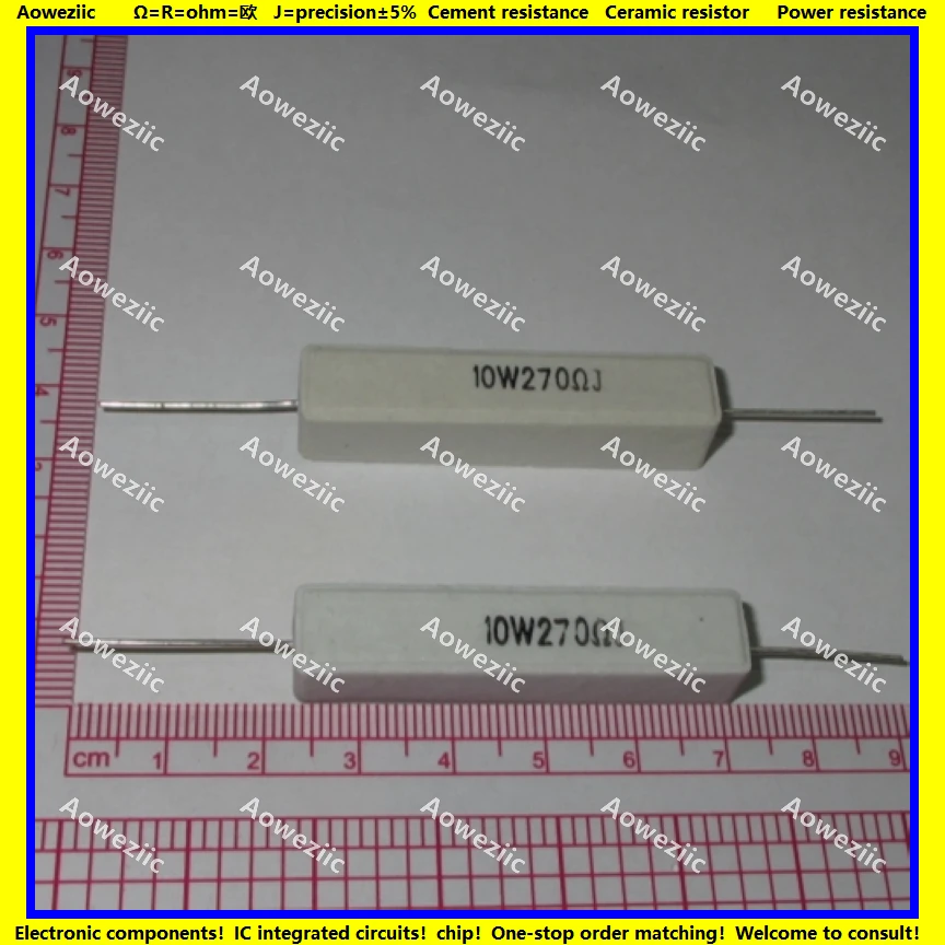 10 шт. RX27 горизонтальный цементный резистор Вт 270 Ом RJ 10W270RJ 10W270ohm керамическое