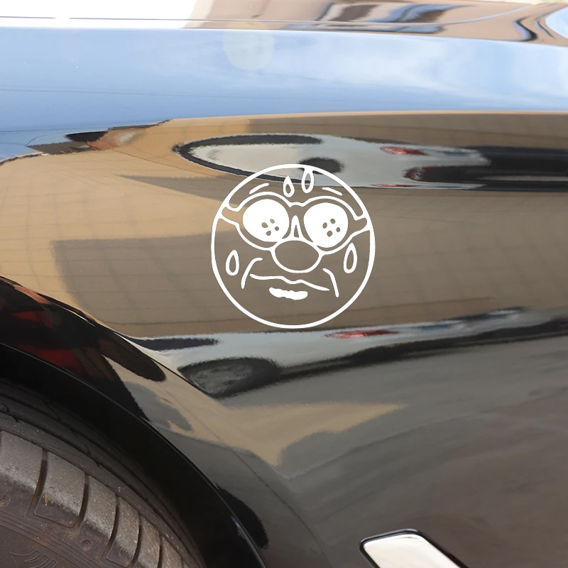 

YJZT 16X16CM Hot Face Window Trunk Vinyl Decals Funny Car Sticker Accessories C25-1055