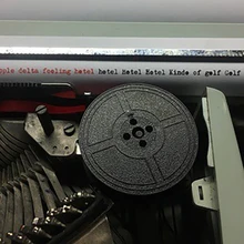 Ruban d'encre universel rouge et noir en Nylon, 1 pièce, Compatible avec la machine à écrire ROVER, ruban d'encre (noir)