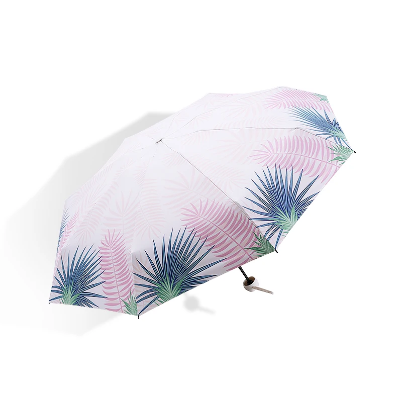 

Pocket Umbrella Mini UV Protection Parasol Pastoral Style hree-folding And Five-folding Umbrella Windproof