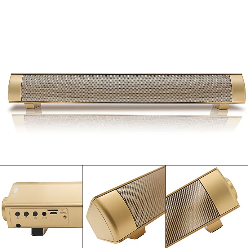 Bluetooth Speakers Soundbar Portable Wireless Subwoofer for Home Theater For PC Tablet TV With Remote Control TF Card Surround |