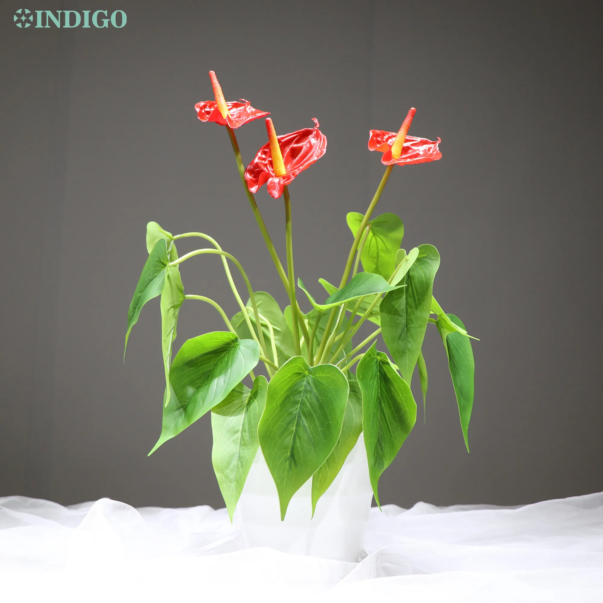 Индиго 1 набор с вазой антуриум букет бонсай Калла настоящий сенсорный Свадебный