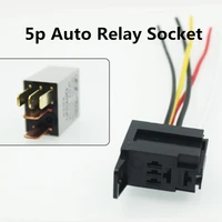 5pcs dc12v24v 4 pin 4 wires 5pin 5wires relay socket harness holder connector for car truck