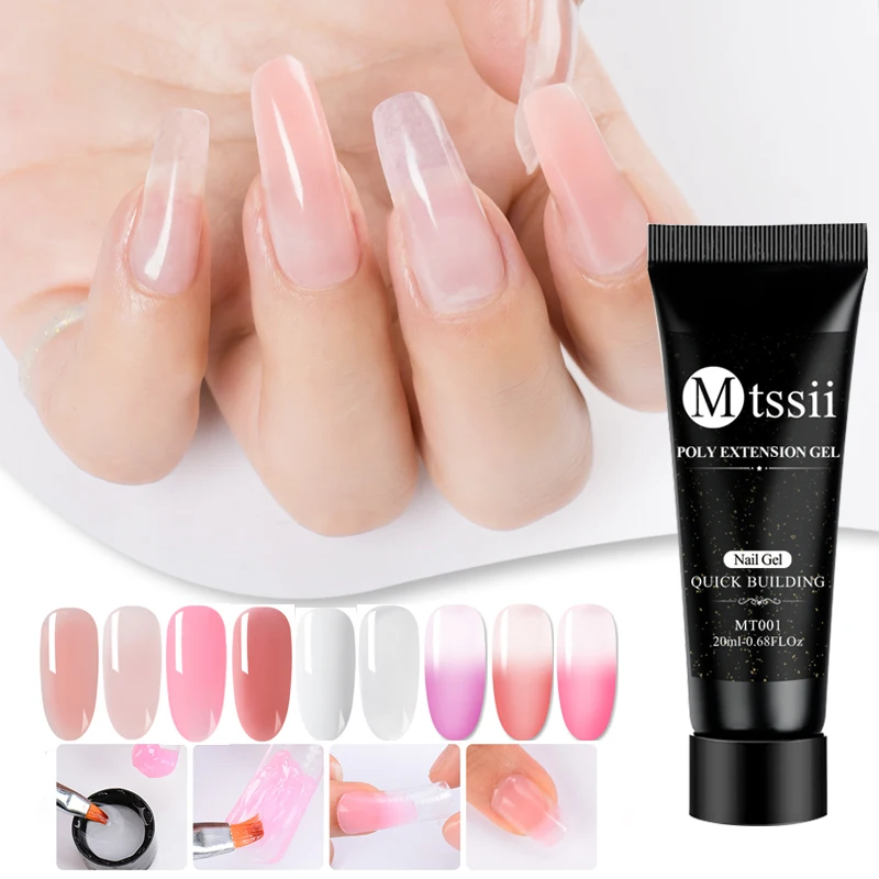 Акриловый полимерный светлый светодиодный УФ гель для ногтей Mtssii быстрое