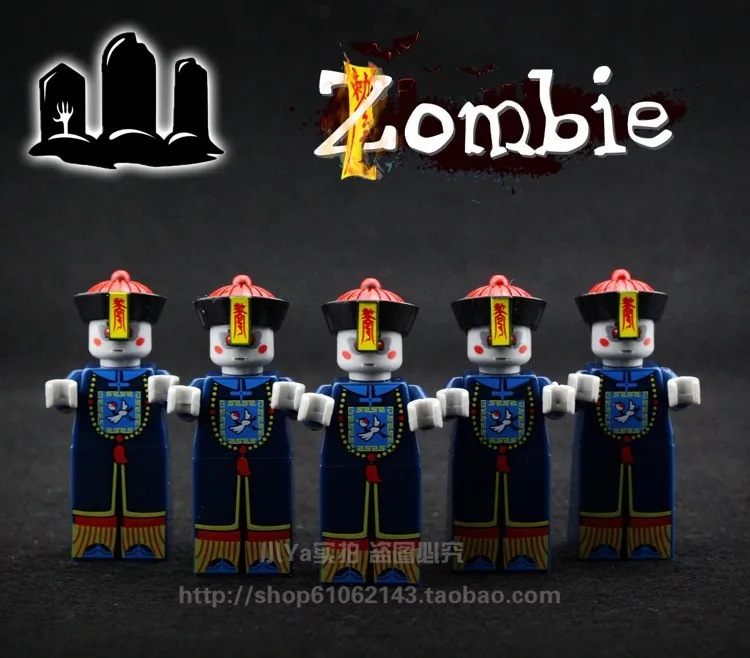 6 шт./компл. Creator Enlighten Minifigure Zombies строительные блоки игрушки Мини фигурки Кирпичи