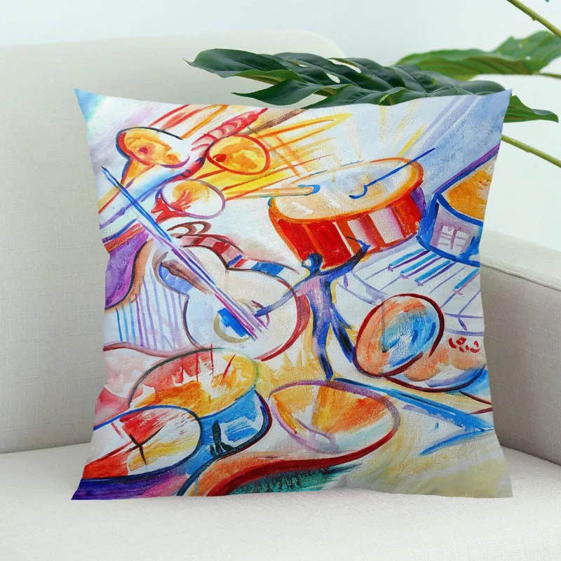 Музыкального искусства накидка для подушки Спальня дома или офиса декоративные