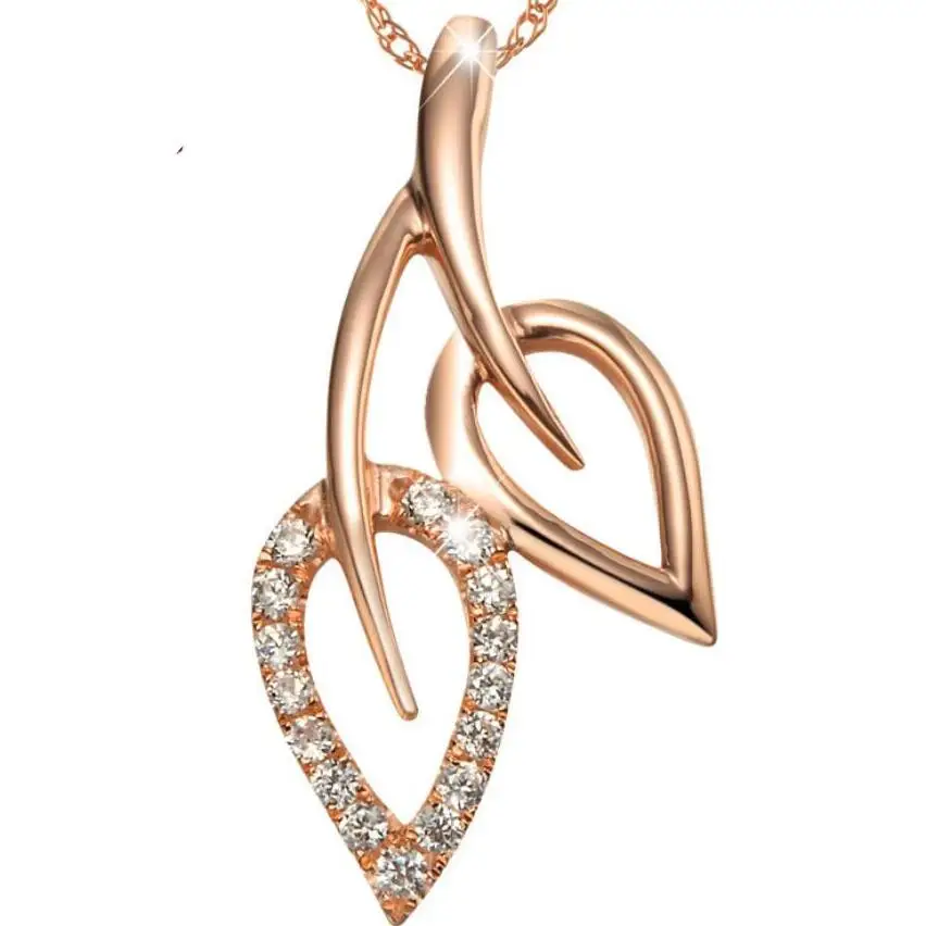 

Love is evergreen, our love has no winter necklaces, leaves zircon necklace