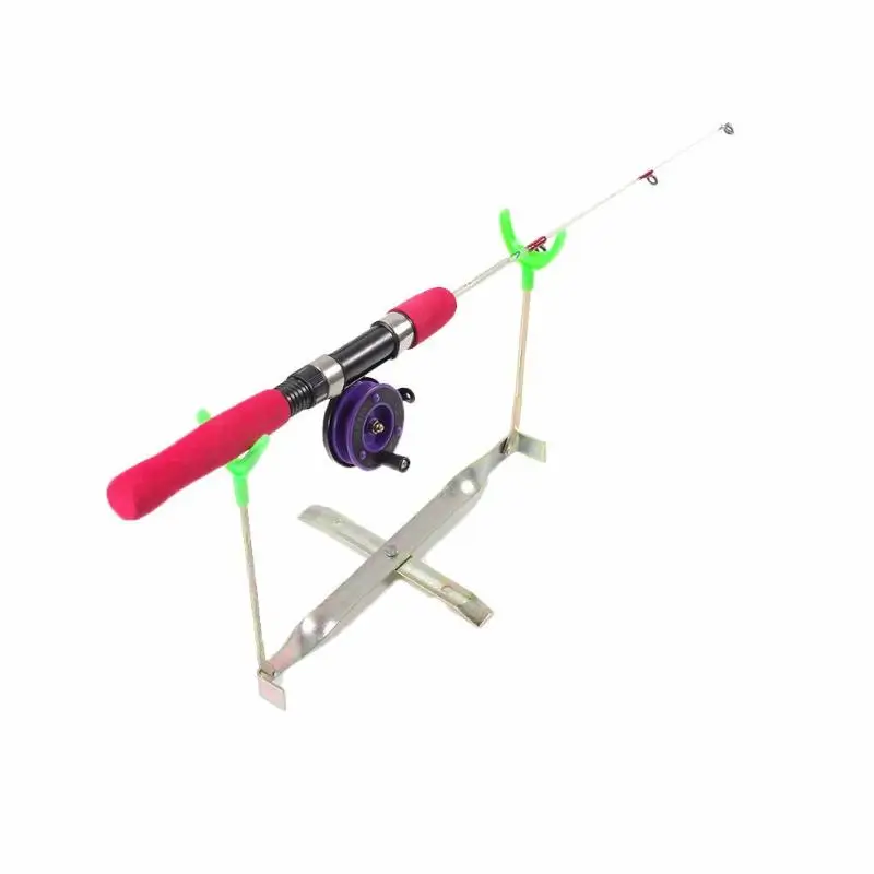 Подставка для удочки держатель стойка кронштейн с двойной головкой складная