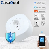 smart power outlet brazil voice control wifi 16a smart lifetuya supports alexa google home with timer