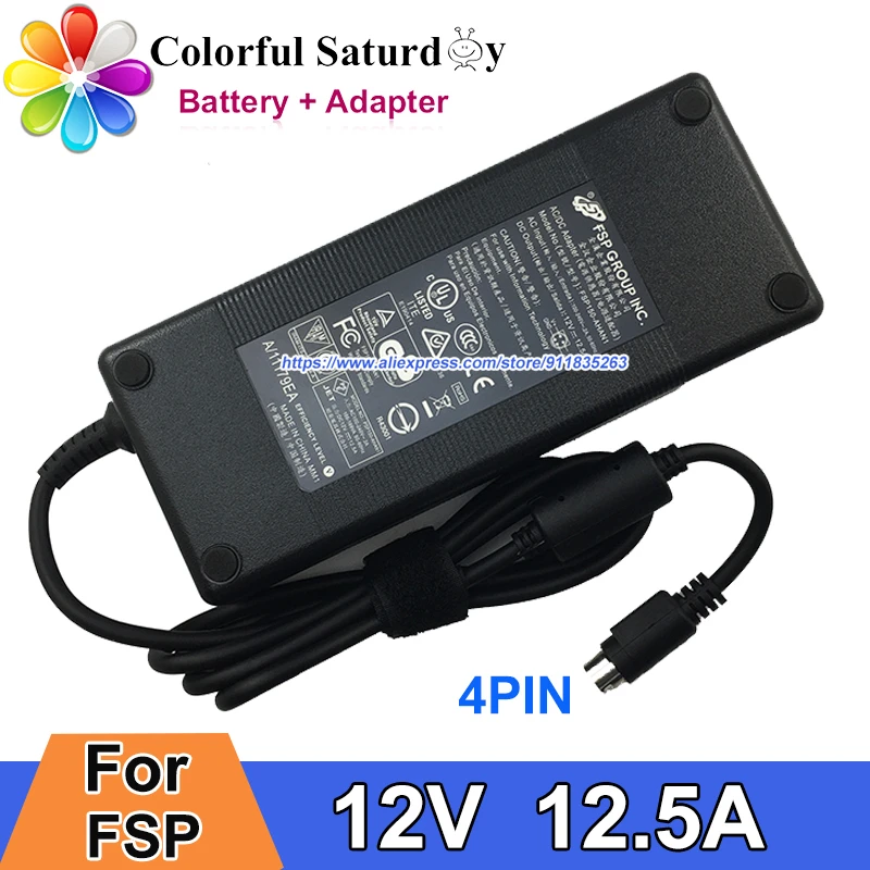 Оригинальный FSP FSP150-AHAN1 12V 12.5A 150W AC адаптер Зарядное устройство LACIE P/N 714111 CRESTRON