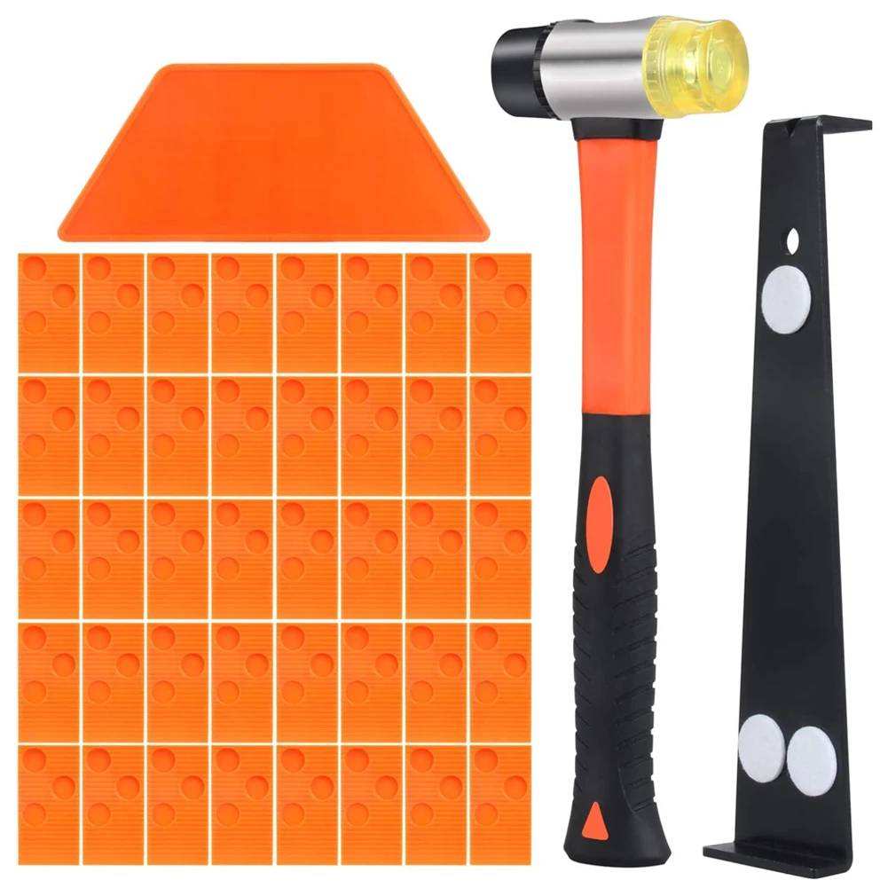 

Wood Floor Installation Tool Professional Laminate Wood Flooring Installation Kit .Tapping Block, Pull Bar ,Mallet Hand Tool Set