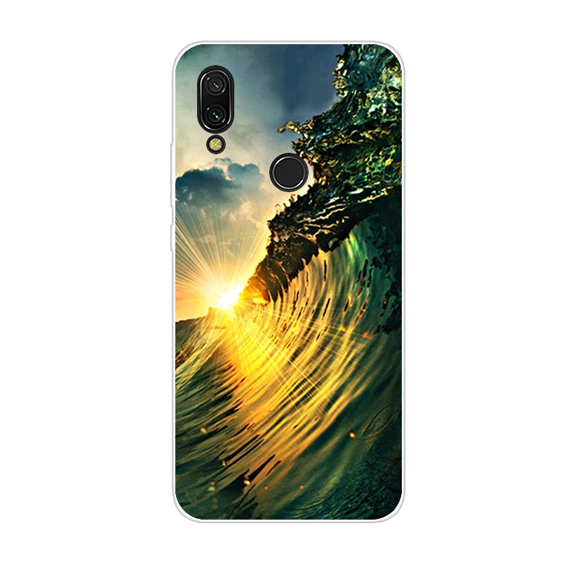 Фиолетовый Для xiaomi redmi 7 чехол силиконовый рисунок мягкий ТПУ для xiaomi redmi 7 Чехол 6,26 дюймов snapdragon 632 модель fundas coque бампер - Цвет: Фиолетовый