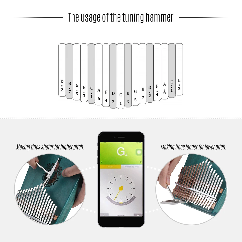 

10 Keys/ 17 Keys Kalimba Case Thumb Piano Mbira Box Bag Water-resistant Shock-proof