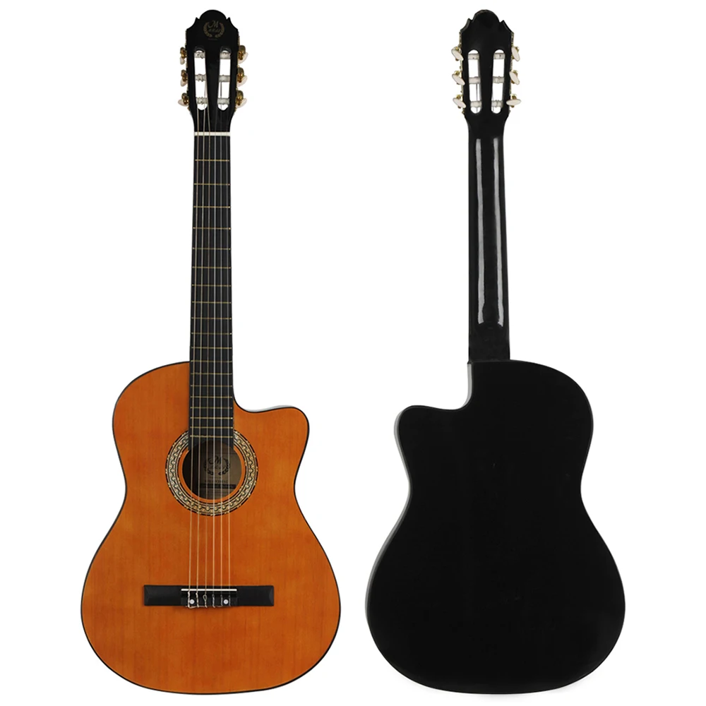 Классическая гитара 39 дюймов 6 струн панель из апельсиновой ели музыкальный