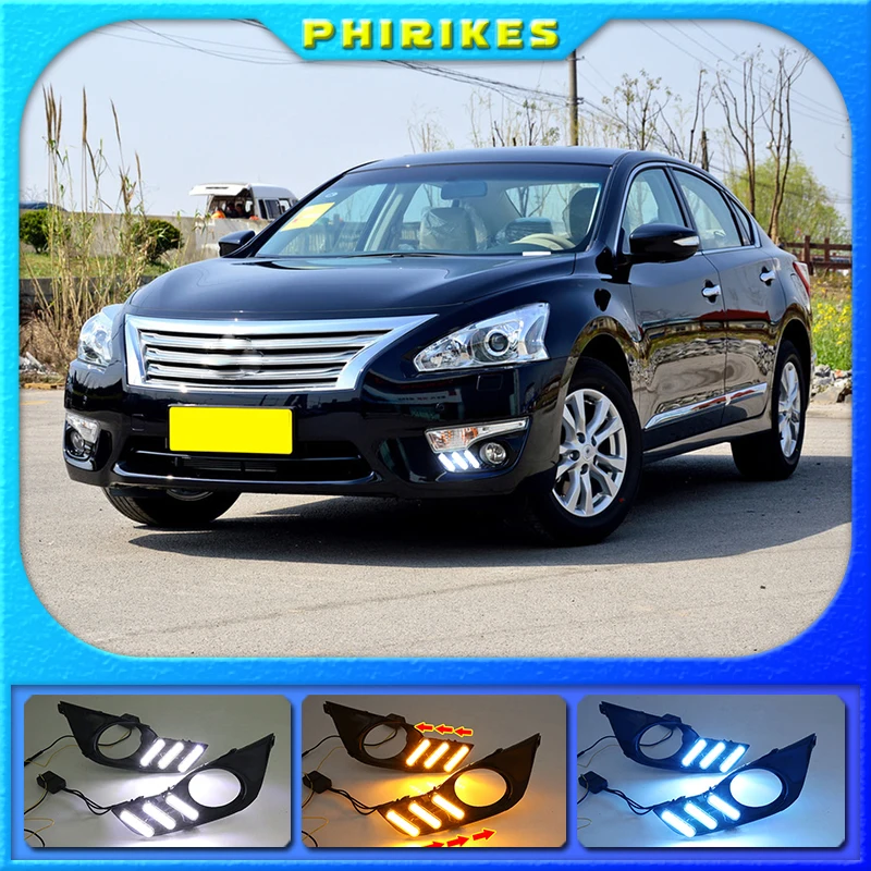 2 шт. светодиодный DRL Дневной светильник противотуманная фара автомобиля 12V для