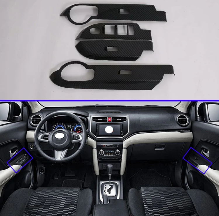 Для 2017 2018 2019 Toyota RUSH (F800/F850) автомобильные аксессуары из углеродного волокна